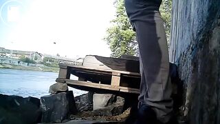 two in toilet 021 (girl and BF finds a good place to poo and pee)