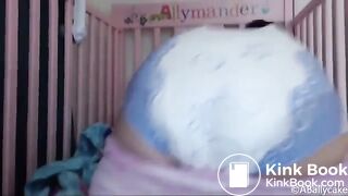 Ally messes her diaper in her crib (Preview)