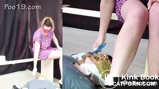 Girl Takes Messy Shit Right In Human Toilets Mouth