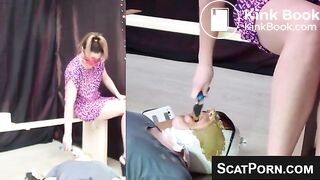 Girl Takes Messy Shit Right In Human Toilets Mouth