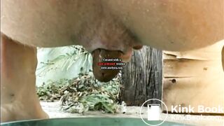 She pooping on a plate