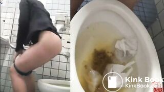 Girl has diarrhea in public toilet two times