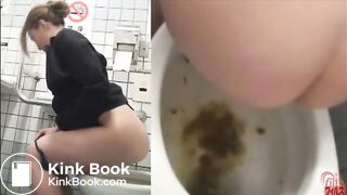Girl has diarrhea in public toilet two times