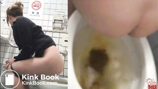 Girl has diarrhea in public toilet two times