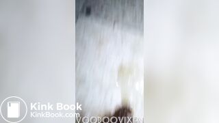 Crazy black chick sprays enema shit everywhere