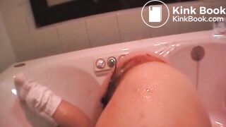 uncensored Japanese take a enema bath 2
