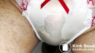 Ready to play that lovely white flower embroidery panty again