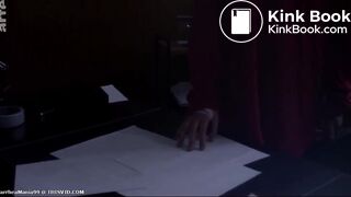 Movie scene - Woman shits on her boss's desk