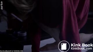 Movie scene - Woman shits on her boss's desk