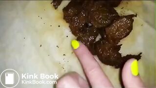 Scat masturbating