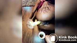 K juice dirty ebony anal dildo