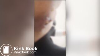 Asian wife gets to to squat, piss and shit from the edge of the bath