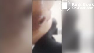 Asian wife gets to to squat, piss and shit from the edge of the bath