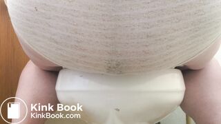 Pees and poops a huge load in her panties