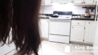 Piss and Poo Standing in Kitchen