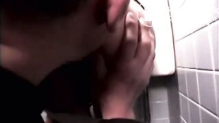 Japanese girl mock an old guy by feeding with shit.