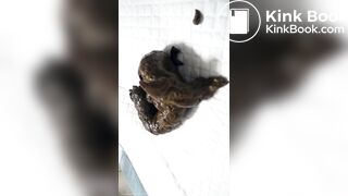 Skinny Japanese girl shit for us.