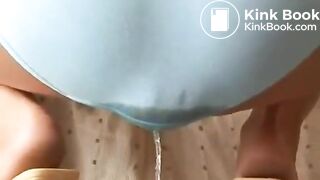 woman destroys her panties