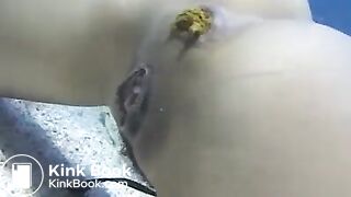 Two Japanese Lesbians Pooping Under The Water