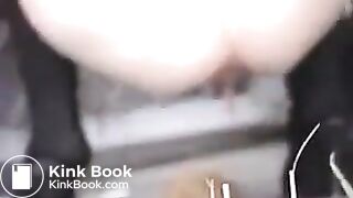 outdoors shitting unusual cleaning 042 (girl piss and enormous pile of shit