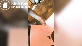 Nice amateur pooping in bedroom