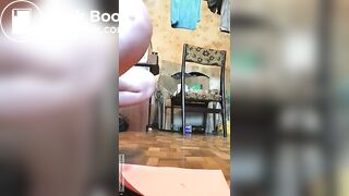 Nice amateur pooping in bedroom