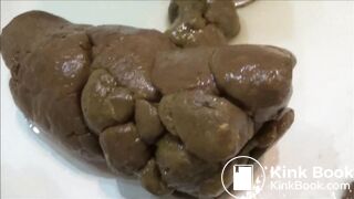 sexy naked girl poops and pees