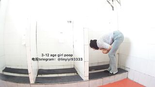 Sexy girl pooping in the toilet