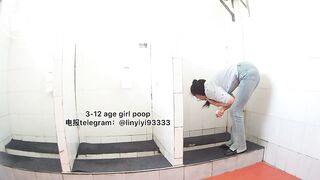 Sexy girl pooping in the toilet