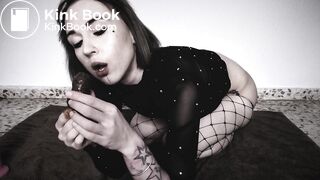 Lovely girl teases and smears with her poop