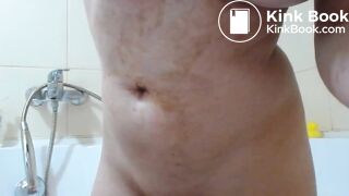 Dirty Girl smoking cigarette in bathtube