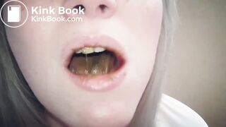Girl eats master's scat with cherry