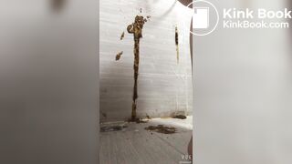 Girl exploded diarrhea on the wall