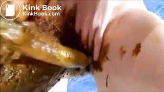 Girl shitting masturbating fisting and squirting orgasm