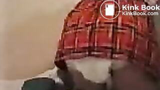 Girl Pooping in Disposable Diaper