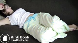 Wakes from her nap needing a naughty poo