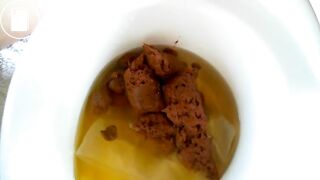Girl poops in potty