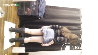 cute brunette with thick ass pooing