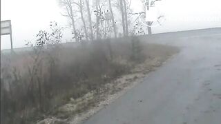 2 Girls pooping on a public road