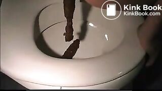 Pile of poop in toilet