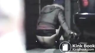 outdoors shitting unusual cleaning 041 (girl soft shit on parking lot)