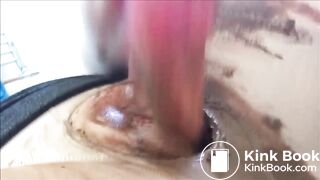 Not_so_innocent stuffing her cunt with shit