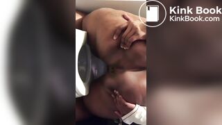 Huge ass ebony pooping