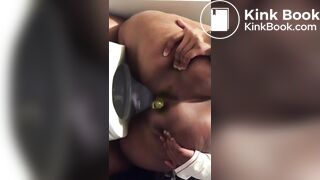 Huge ass ebony pooping
