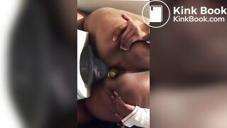 Huge ass ebony pooping