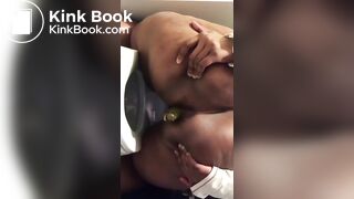 Huge ass ebony pooping