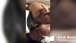 Huge ass ebony pooping