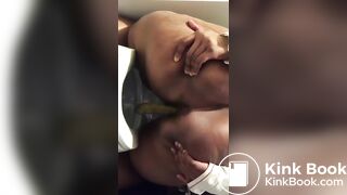 Huge ass ebony pooping
