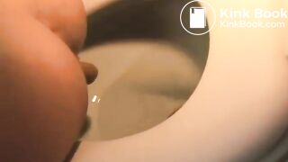 Three girls pooping in the toilet