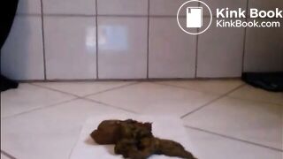 Milf shitting on the floor